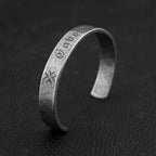 Heart Steel Bracelet Vintage Sutra Mantra Sanskrit