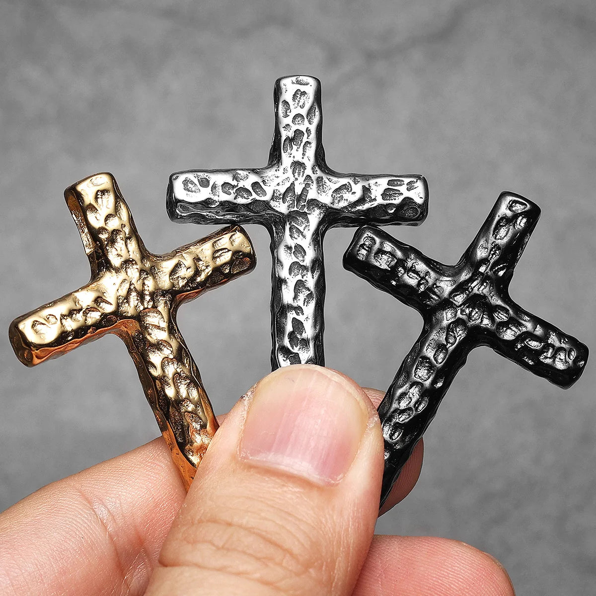 Cross Pendant Necklace — Stainless Steel