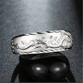 Ring for Man Luxury Engraving Dragon Adjustable Ring Fashion Jewelry Male Two Color Yellow/White Gold Finger Ring Gift
