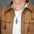 Cross Jesus Pendant Necklace Stainless Steel