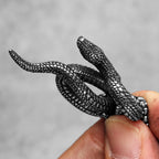 Retro Snake Pendant Necklace — Stainless Steel