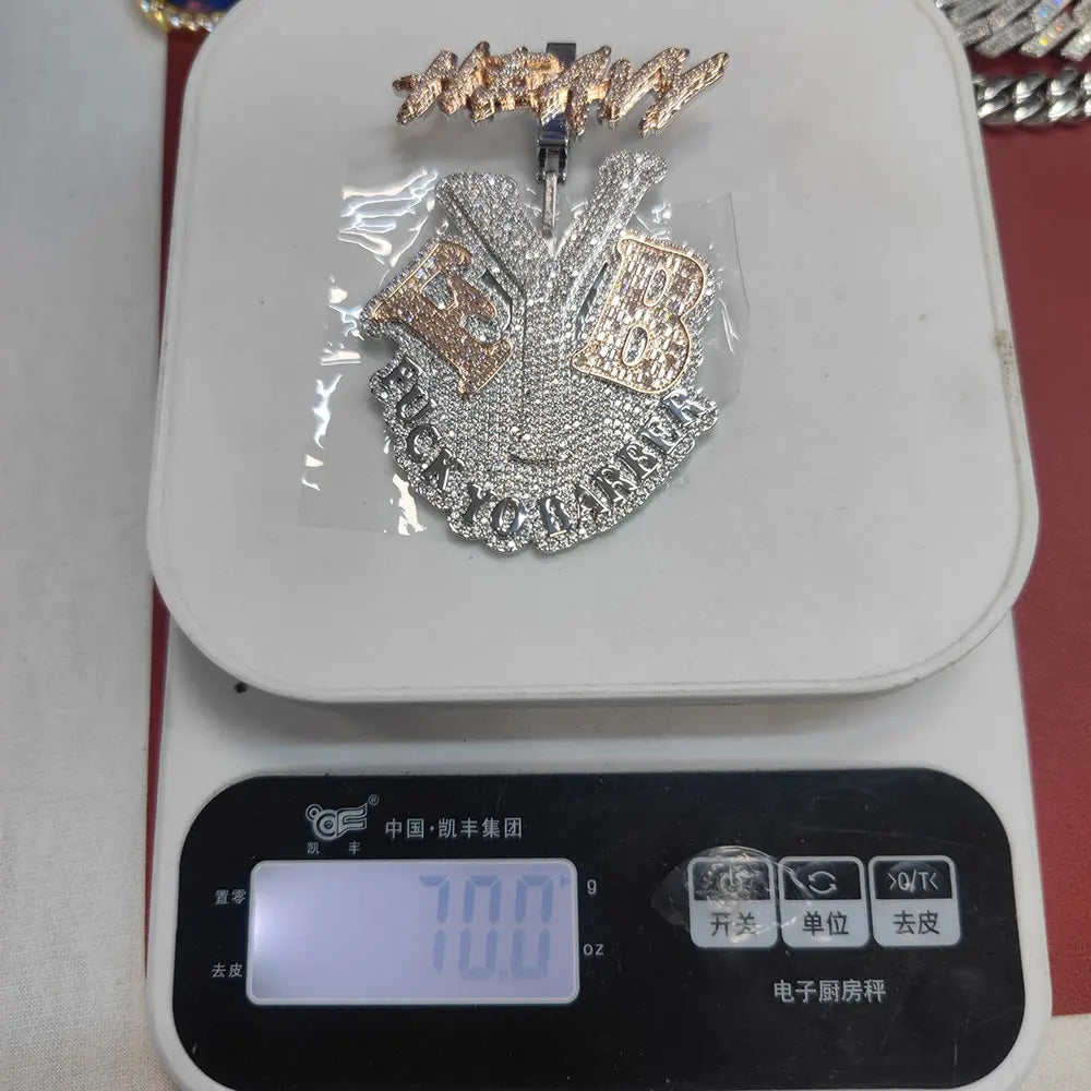 Iced Out Letter Pendant Necklace Name