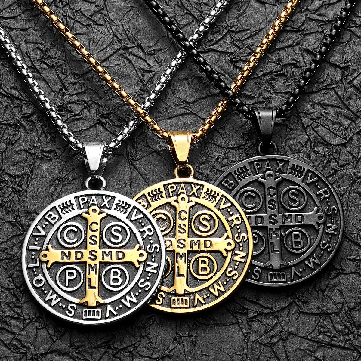 St. Benedict Pendant Necklace — Stainless Steel