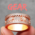 Fidget Spinner Gemstone Ring — Stainless Steel