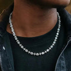 TBTK Mixed Sprkling Quadrangular Star Tennis Chain Necklace Round Cut Iced Out Cubic Zirconia Bracelet HipHop Jewelry For Gift