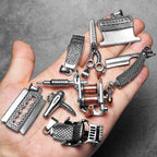 Barber Tools Pendant Necklace — Stainless Steel