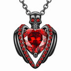 Iced Out Skull Black Pendant Necklace