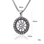 Silver Viking Sun Circle Pendant Necklace Box