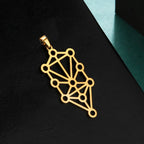 Dawapara Mystic Kabbalah Tree of Life Spiritual Amulet Pendant Stainless Steel DIY Charms for Jewelry Making Hanukkah Gifts