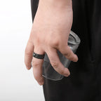Black Jesus Men's Titanium Steel Bible Scripture Cross Jesus Ring Letter Bible Scripture Prayer Ring Men's 8mm Amulet