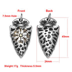 Norse Viking Rune Round Pendant Necklace — Stainless Steel