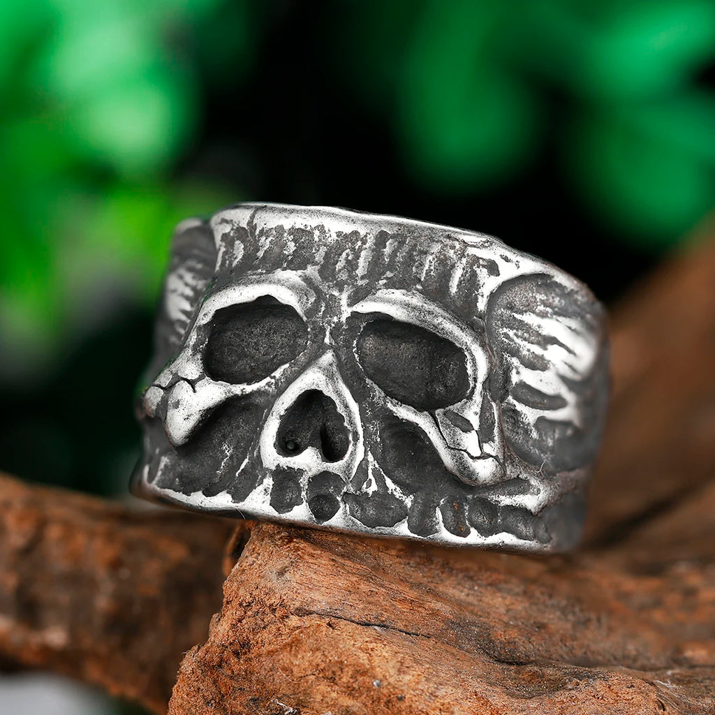 Christmas Charm Halloween Octopus Skull Punk Stainless Steel Seaman Rings Men Anel Puck Jewelry Gift for Sailor