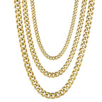 Cuban Link Chain Necklace 3.5-7mm — Gold