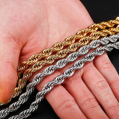 8MM Rope Gold Necklace
