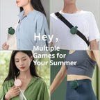 Portable Clip-on Bladeless Mini Fan, 3-Speed Rechargeable Personal Cooling Fan for Travel, Office, Outdoor, Sports
