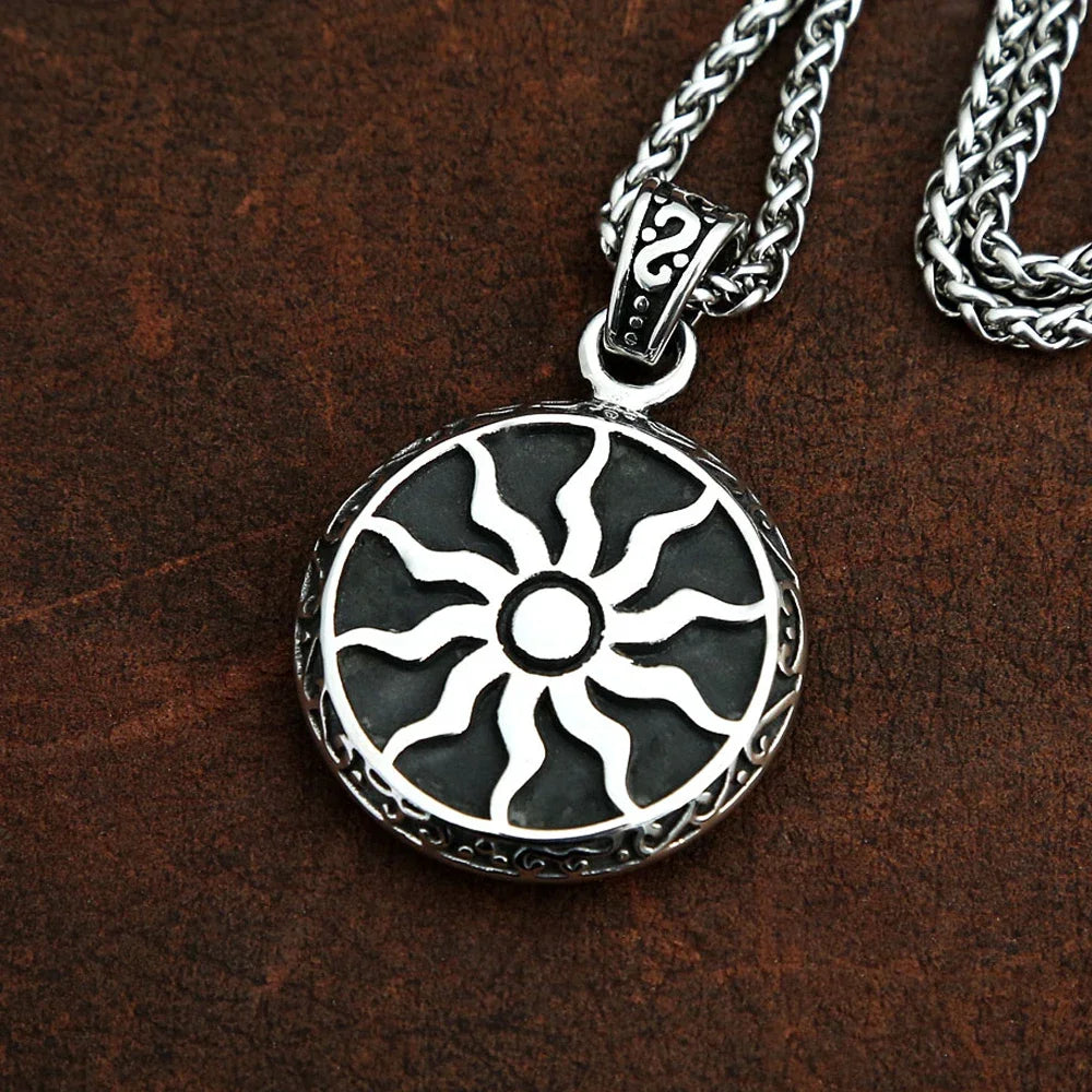 Apollo Sun God Stainless Steel Pendant Necklace