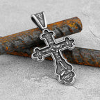 316L Stainless Steel Odin Vintage Men's Viking Necklace Nordic Religious Belief Jesus Valknut Cross Pendant Jewelry Unisex