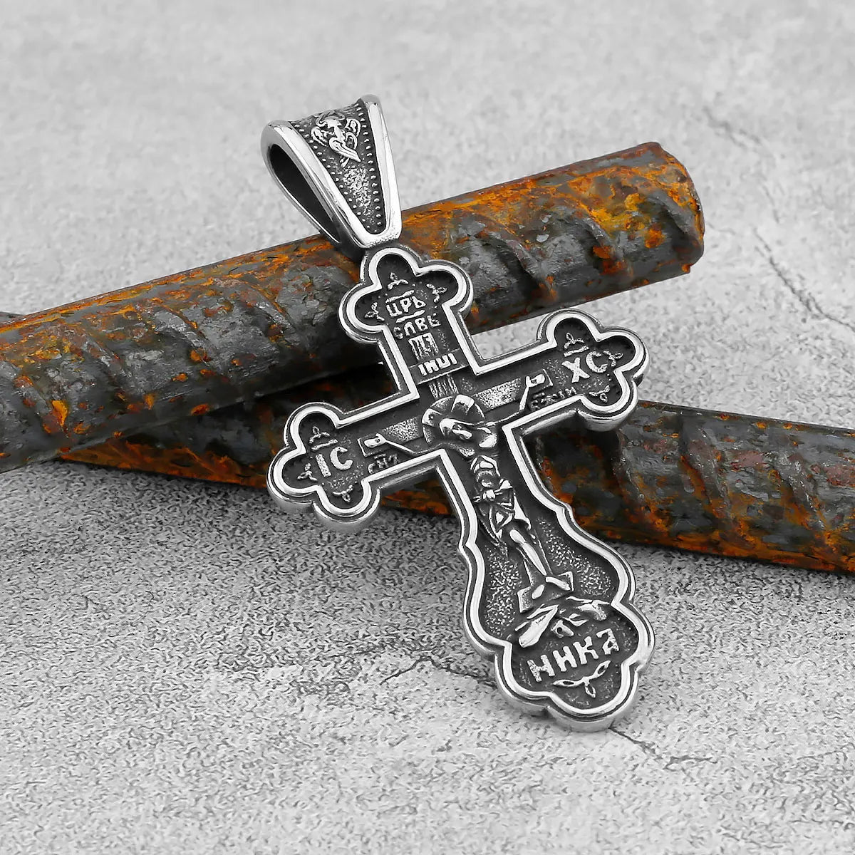 316L Stainless Steel Odin Vintage Men's Viking Necklace Nordic Religious Belief Jesus Valknut Cross Pendant Jewelry Unisex