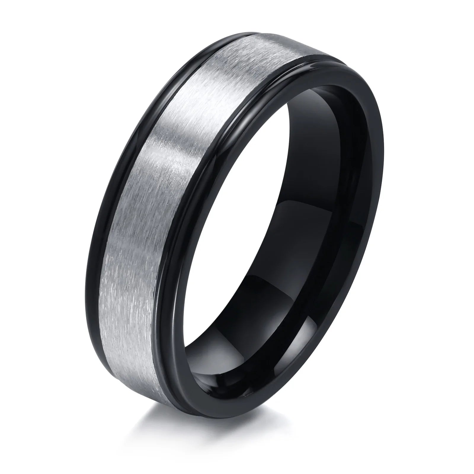 Minimal Matte Band Ring 6mm — Stainless Steel