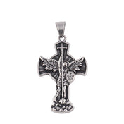 Classic St. Michael Cross Necklace — Stainless Steel