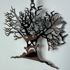 2025 Halloween Scary Tree Pendant Exquisite Stainless Steel Tree of Life Necklace Neck Chain Punk Hip Hop Funny Jewelry