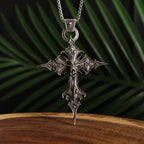 Vintage Catholic Cross Pendant Necklace — Amulet