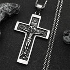 Russian Orthodox Crucifix Pendant Necklace — Stainless Steel