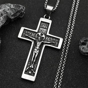 Russian Orthodox Crucifix Pendant Necklace — Stainless Steel