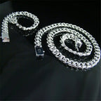 Heavy 10mm Chain Link Bracelet Necklace Set 24 Inch