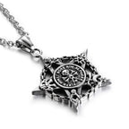 Skull Steel Pendant Five Star