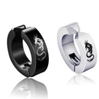 Dragon Non-Piercing Clip Earrings — Stainless Steel