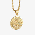ST.MICHAEL Necklace 316L Stainless Steel Jewelry Angel Saint Men Women Pendant