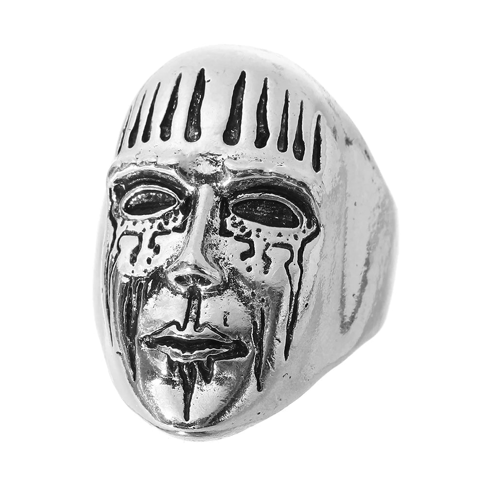 Robot Ghost Skull Open Ring — Stainless Steel