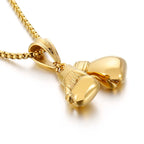 Boxing Glove Pendant Necklace - 304 Stainless Steel - KP42085-BD