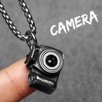 Retro Camera Men Necklaces With Pendant Stainless Steel Unique Jewelry For Male Women Punk Hip Hop Accessories Gifts Wholesale