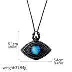 Game Bloodborne Necklace Game Props Cosmic Demon Eye Blue Starry Eye Vintage Pendant Necklace For Women Men Jewelry