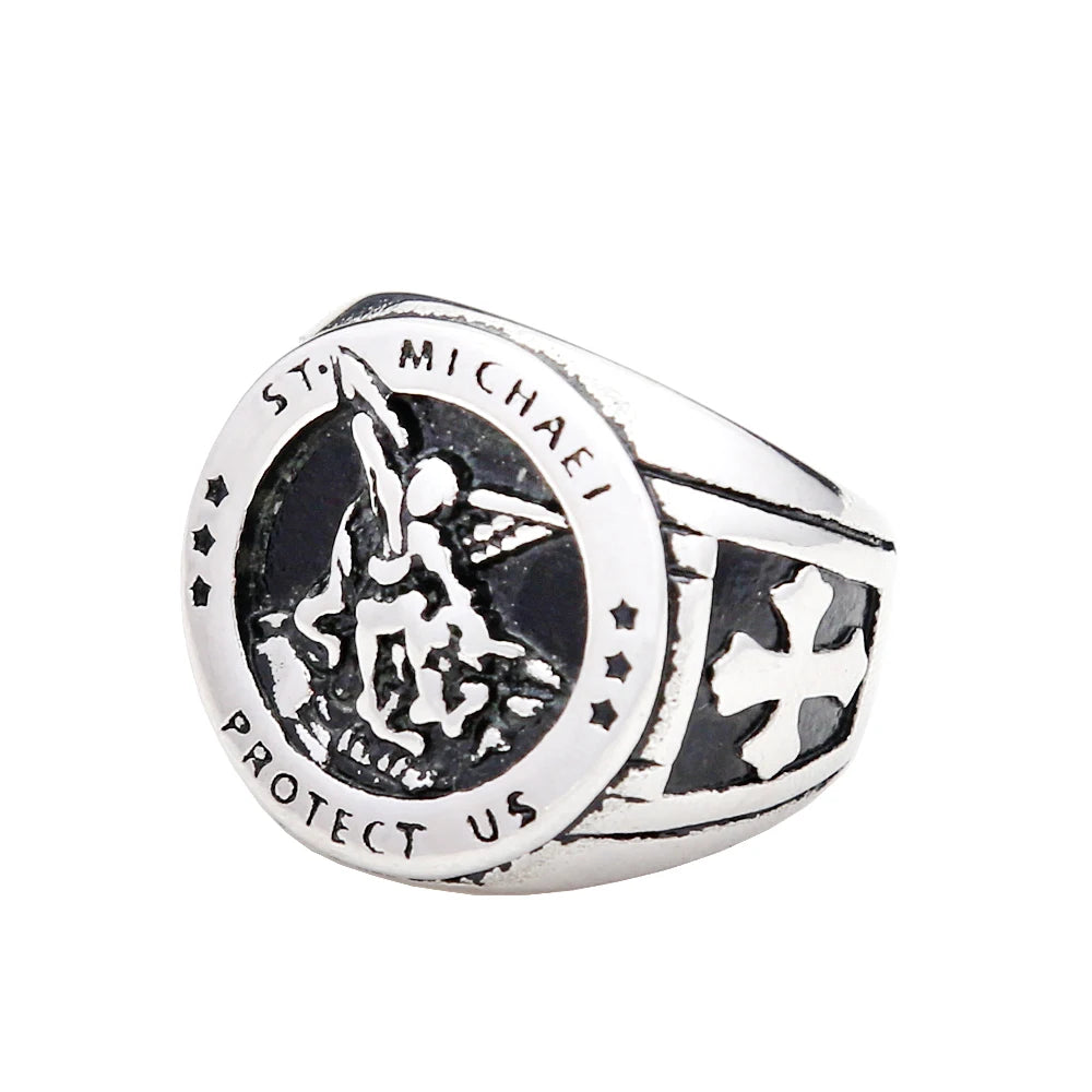 Fashion Punk Vintage Skull Ring Stainless Steel Gothic Biker Ring For Men Women Unique Viking Amulet Jewelry Gift