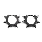 Stainless Steel Spiked Huggie Hoop Earrings for Men Women Black Punk Cone Rivet Spike Clicker Earrings Gothic Rock