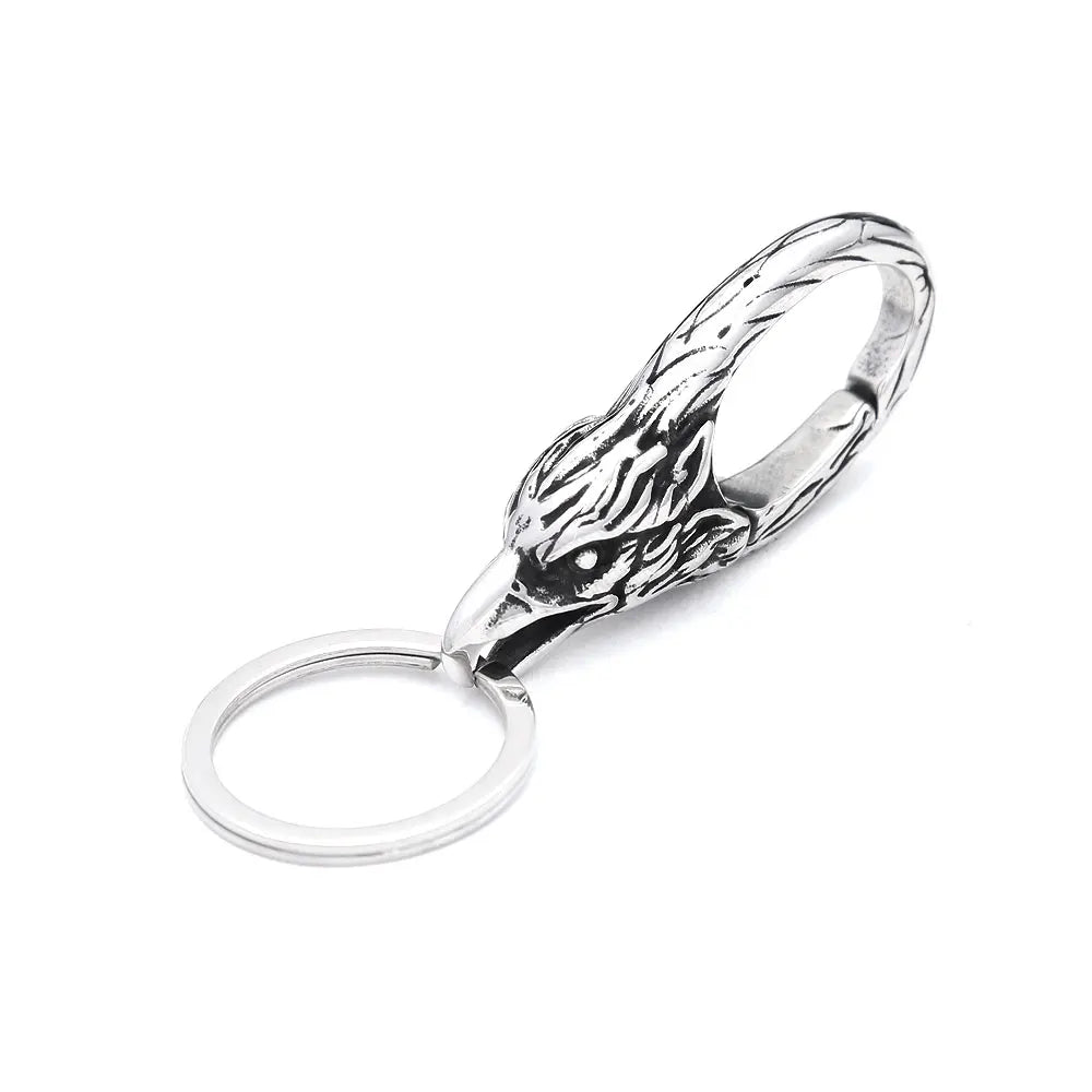 Lion Head Keychain — Stainless Steel