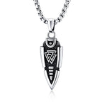 Odin Rune Viking Stainless Steel Pendant Necklace