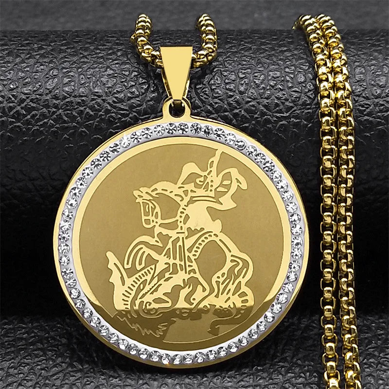1pc Eye Pendant Necklace Stainless Steel Blue Enamel and Embellishment Suitable for Men and Women's General Couple