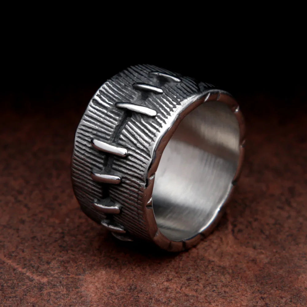 Suture Biker Ring — Stainless Steel