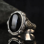 Oval Filigree Ring — Silver-Tone Vintage Open Band