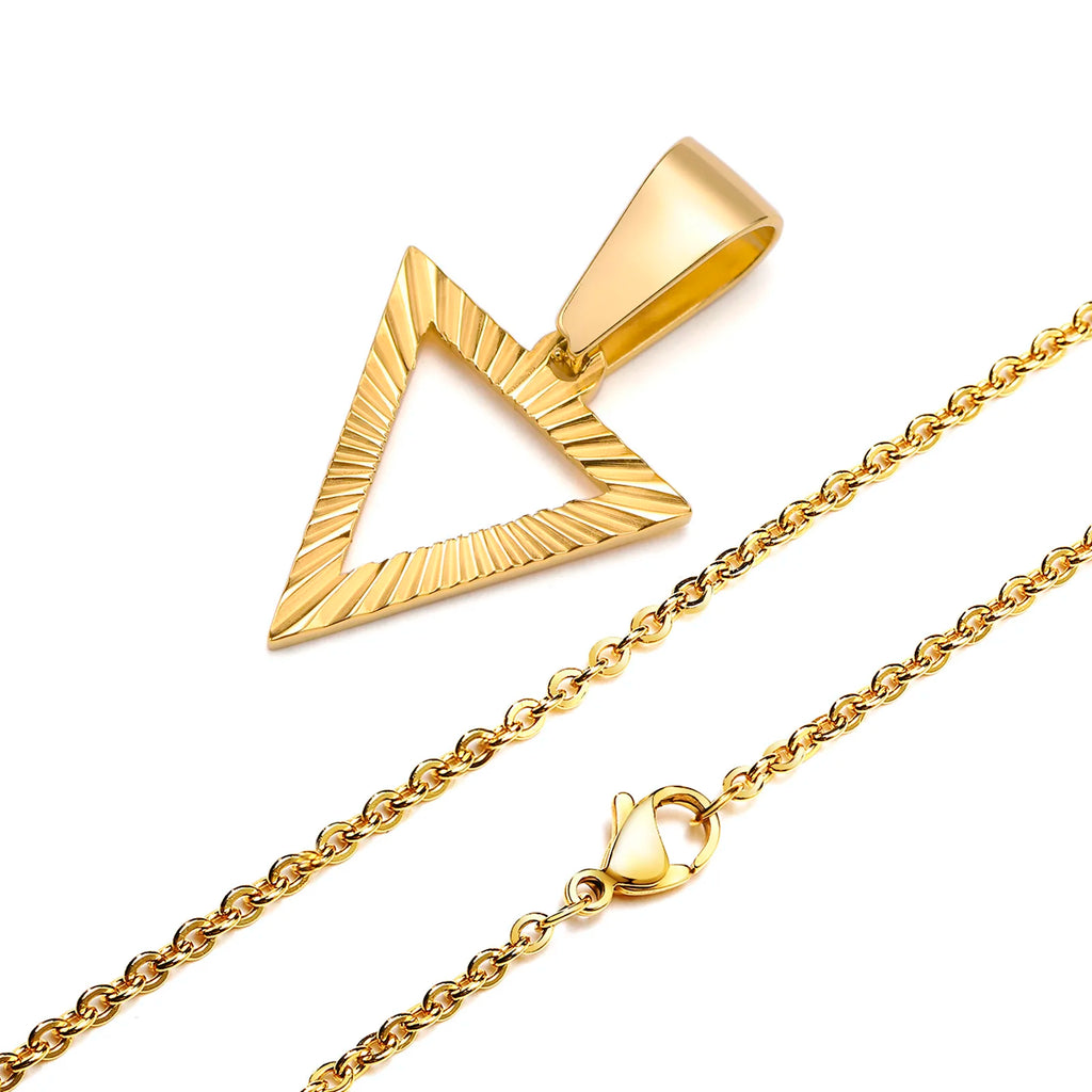 Sunburst Round Disc Pendant — Gold