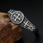Cross Saint Benedict Steel Bracelet CSPB Bangles