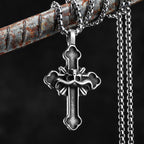 Satan Cross Pendant Necklace — Stainless Steel
