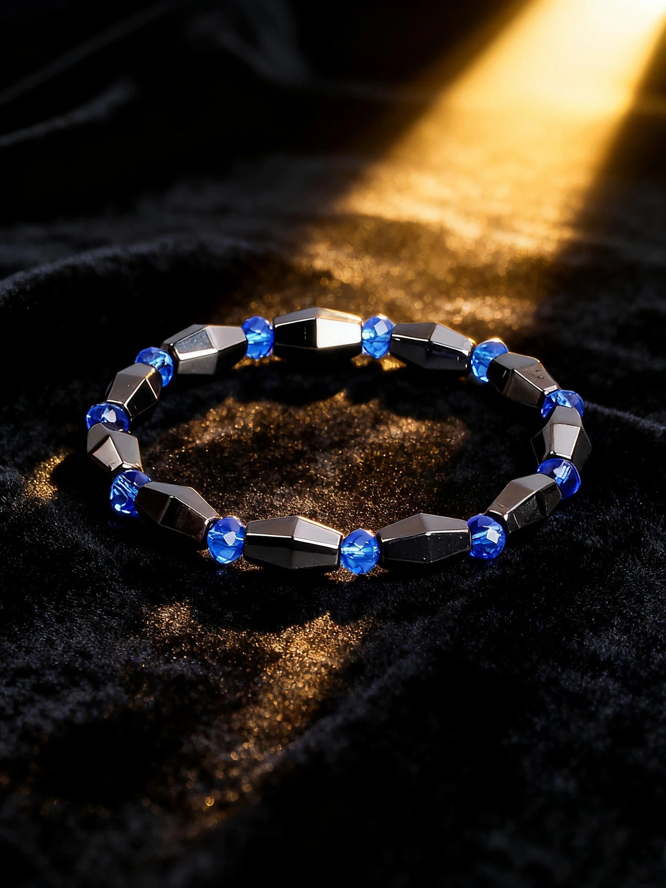 Men's Bracelet Natural Stone Hematite Arrow Bead Beaded Bracelet for Vigour Protection Strength Confidence & Grounding Jewelry