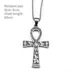 Cross Egyptian Steel Pendant Anka Vintage