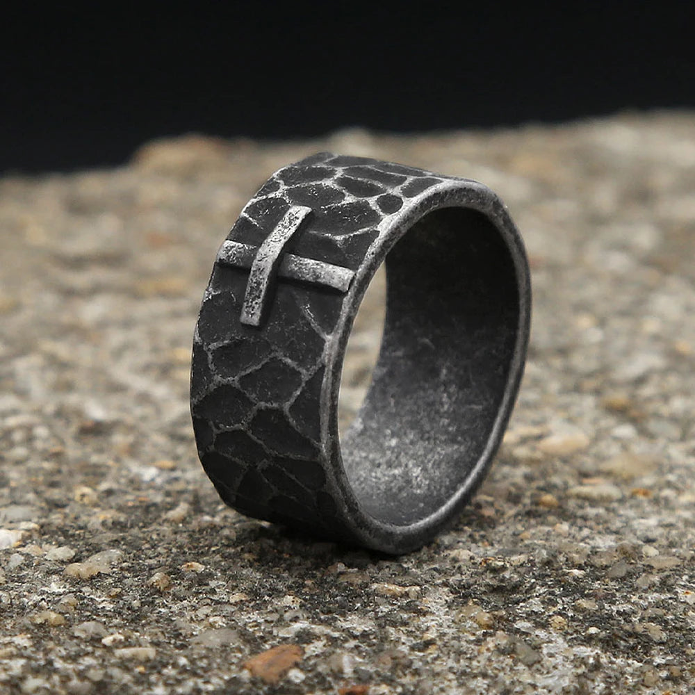 Cross Ring — 316L Stainless Steel
