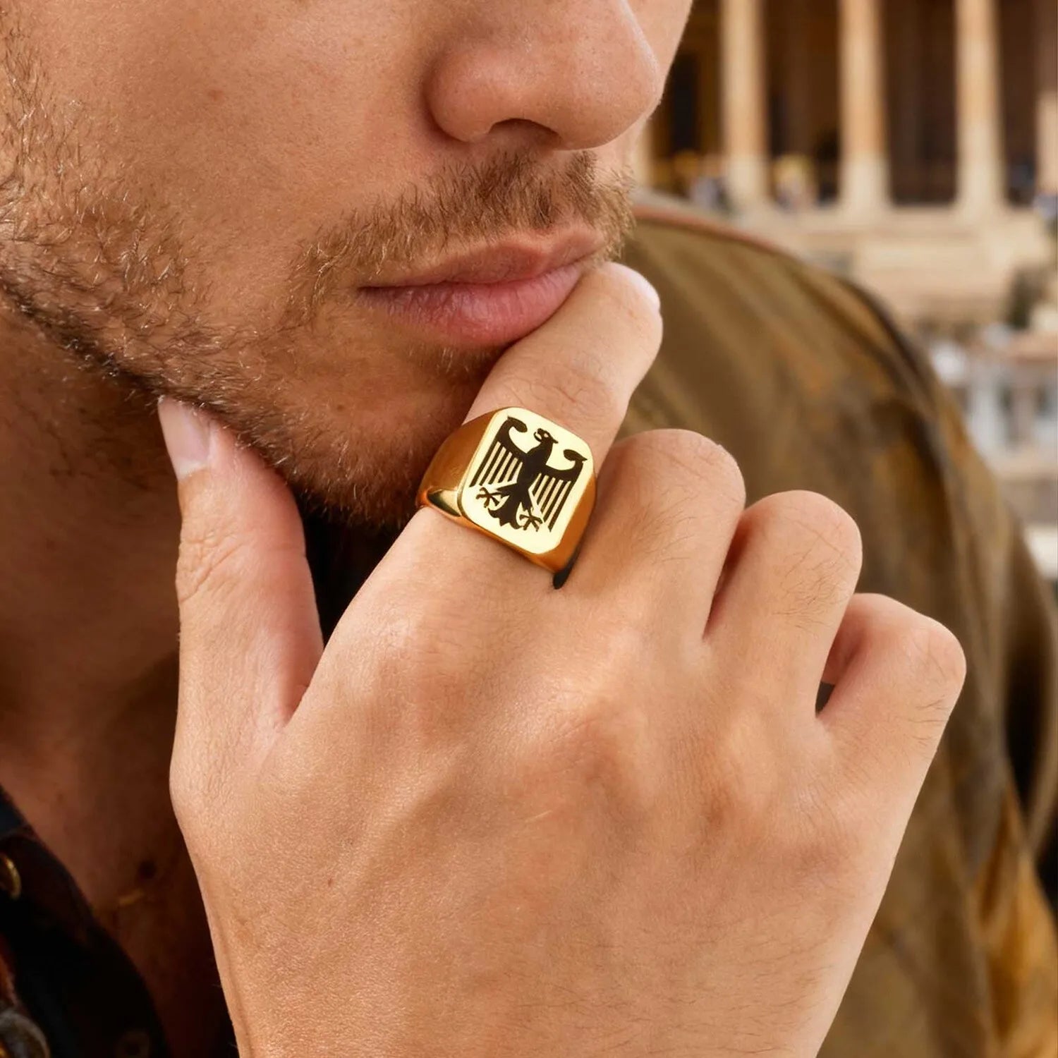 Eagle Signet Ring — Stainless Steel
